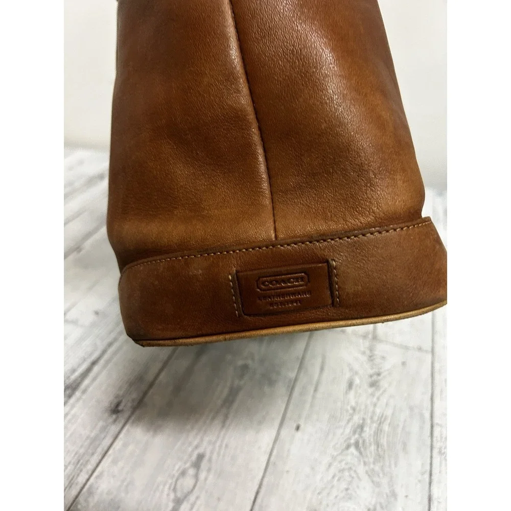 Vintage Coach Hampton Brown Leather Tote Bag 7515 Needs Restoring